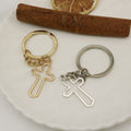 Metal Simple Cross Keychain Religious Bag Charm Gift view 3