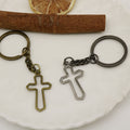Metal Simple Cross Keychain Religious Bag Charm Gift view 4