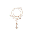 Light Luxury Faux Pearl Starfish Conch Layered Collarbone Necklace For Women view 5
