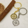 Metal Minimalist Compass Keychain For Travel Gift view 4