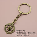 Metal Minimalist Compass Keychain For Travel Gift view 2