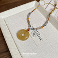 Ethnic Zen Gray Agate Round Bead Geometric Vintage Clavicle Sweater Necklace view 4