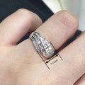 Wave Texture Ring For Women With Micro Paved Zircon Sparkling Fashion Light Luxury Jewelry view 4