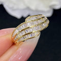 Wave Texture Ring For Women With Micro Paved Zircon Sparkling Fashion Light Luxury Jewelry view 1