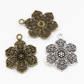 32x24mm 2.5g Alloy Flower Pendant Charm For DIY Necklace Bracelet Jewelry Accessories view 1