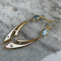 Women's Metal Oil Painting Drop Earrings, Maillard Palace Style Elegant Enamel Ear Jewelry view 3
