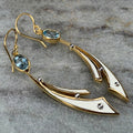 Women's Metal Oil Painting Drop Earrings, Maillard Palace Style Elegant Enamel Ear Jewelry view 2