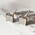 Minimalist Square Stud Earrings For Daily Wear, Simple Geometric Fashion Jewelry view 3