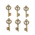 Alloy Faux Key Pendant Charms 22x10mm For DIY Necklace Bracelet And Keychain Accessories view 2