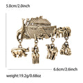 Vintage Alloy Noah's Ark Ship Brooch Pin For Suits view 5
