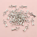Antique Silver Alloy Faux Key Small Pendants DIY Jewelry Charms For Necklace Bracelet Accessories view 4