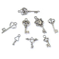 Antique Silver Alloy Faux Key Small Pendants DIY Jewelry Charms For Necklace Bracelet Accessories view 5