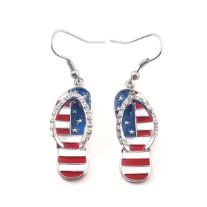 Creative Oil Painting Slipper Drop Earrings For Women, Niche Statement Fashion Jewelry
