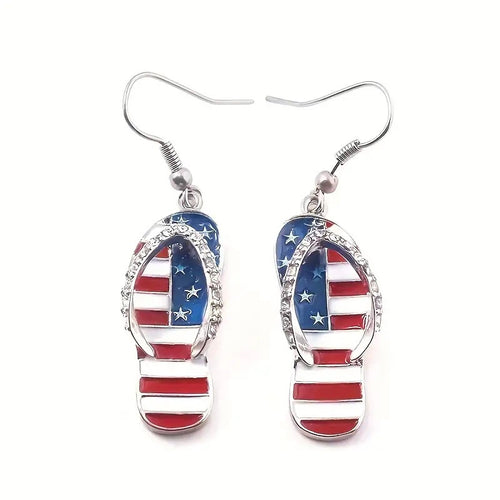 Creative Oil Painting Slipper Drop Earrings For Women, Niche Statement Fashion Jewelry