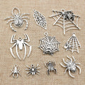 Alloy Spider Web Pendant Charm For DIY Necklace Bracelet Jewelry Accessories Halloween Decor view 4