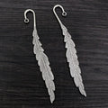 Alloy Feather Pendant Charms 116x13mm 11g For DIY Jewelry Necklace Bracelet Accessories view 2