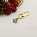 Metal Rhinestone Four Leaf Clover Keychain Bag Charm Gift view 9