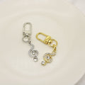 Zinc Alloy Rhinestone Music Note Keychain Sparkle Bag Charm Gift view 4
