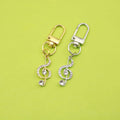 Zinc Alloy Rhinestone Music Note Keychain Sparkle Bag Charm Gift view 1