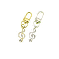 Zinc Alloy Rhinestone Music Note Keychain Sparkle Bag Charm Gift view 5