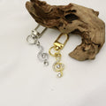 Zinc Alloy Rhinestone Music Note Keychain Sparkle Bag Charm Gift view 3