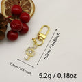 Zinc Alloy Rhinestone Music Note Keychain Sparkle Bag Charm Gift view 2
