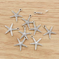 Alloy Little Star Starfish Pendant Charms For DIY Necklace Bracelet Accessories, 20x18mm, 1.5g view 3