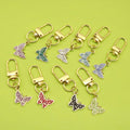 Zinc Alloy Plated Butterfly Keychain Creative Bag Charm Gift view 1