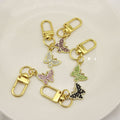 Zinc Alloy Plated Butterfly Keychain Creative Bag Charm Gift view 3