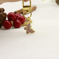 Zinc Alloy Plated Butterfly Keychain Creative Bag Charm Gift view 4
