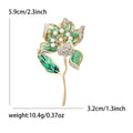 Alloy Enamel Hibiscus Brooch Pin For Elegant Commuter Outfits view 5