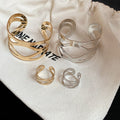 Western Style Metal Hollow Geometric Bracelet And Ring Jewelry Set view 2