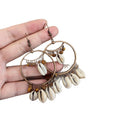Shell Seed Bead Tassel Drop Earrings Bohemian Vintage Geometric Ethnic Ear Hook Jewelry view 5
