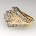 Princess Court Style Heavywork Ring With Micro Pave Zircon, Elegant Luxury Jewelry view 3