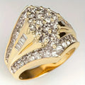 Princess Court Style Heavywork Ring With Micro Pave Zircon, Elegant Luxury Jewelry view 2