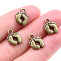 Alloy Tiny Footprint Pendant Charm For DIY Jewelry Necklace Bracelet Accessories 13x10mm view 3