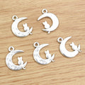 Alloy Moon Cat Pendant DIY Jewelry Accessory Charm For Necklace Bracelet 23x18mm 2g view 2