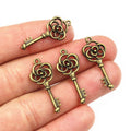 Antique Bronze Alloy Faux Key Charms For DIY Jewelry Necklace Bracelet Pendant Accessories view 4