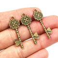 Antique Bronze Alloy Faux Key Charms For DIY Jewelry Necklace Bracelet Pendant Accessories view 3