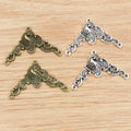 Alloy Vintage Flower Pendant Three Loop Connector 42x25mm 4g For DIY Necklace Bracelet Charms view 2
