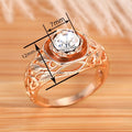 Hong Kong Forest Style Hollow Rose Flower Ring For Women, Elegant Daily Floral Finger Jewelry view 4