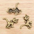 Alloy Small Cat Pendant Charms 27x21mm 2.5g For DIY Jewelry Necklace Bracelet Accessories view 2