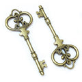 Alloy Antique Key Pendant Charms 84x33mm 17g For DIY Jewelry Necklace Bracelet Accessories view 4