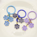 Metal Colorful Cherry Blossom Keychain Bag Charm DIY Gift view 3