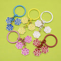 Metal Colorful Cherry Blossom Keychain Bag Charm DIY Gift view 1