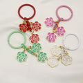 Metal Colorful Cherry Blossom Keychain Bag Charm DIY Gift view 4