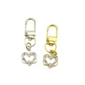 Metal Rhinestone Heart Keychain Sparkling Bag Charm Gift view 5