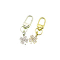 Metal Rhinestone Clover Keychain Bag Charm Gift for Girls view 5