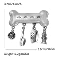 Alloy Bone Pendant Brooch Pin For Pet Lover Suits view 6