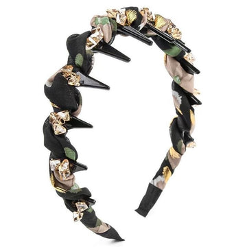 Rhinestone Padded Non Slip Headband For High Crown Styling